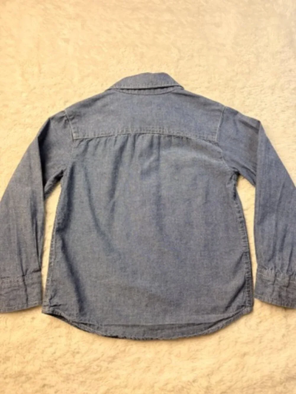 Carter’s Boys 4T Chambray Denim Button Down Shirt Long Sleeve Blue